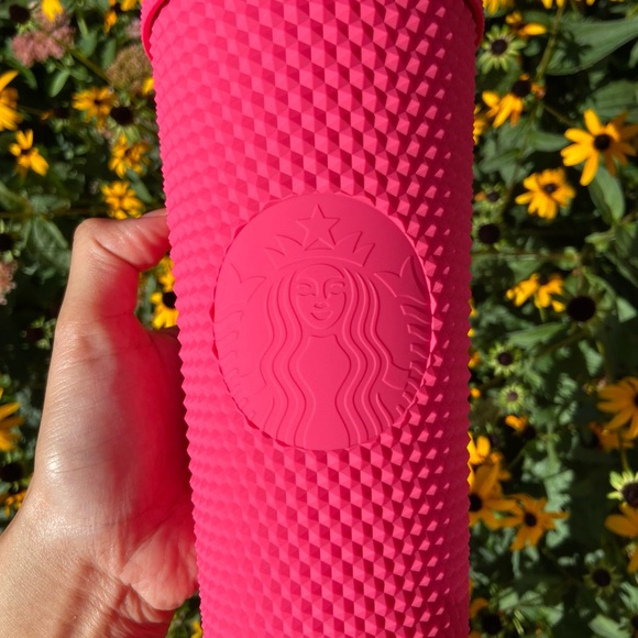 💛LAST ONE💚Starbucks Taiwan Ruby Pink Studded Cup - Picture 3 of 6